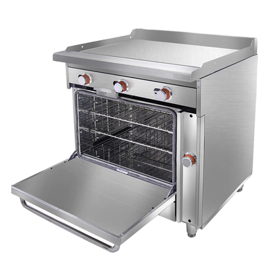 ESTUFA CORIAT EC-HG-GRILL HD | Estufa con Horno y Plancha | Gas | Lámina Acero Inoxidable | Restaurante Hotel Pastelería