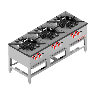 Estufón Coriat EC-3T Master, en acero inoxidable.