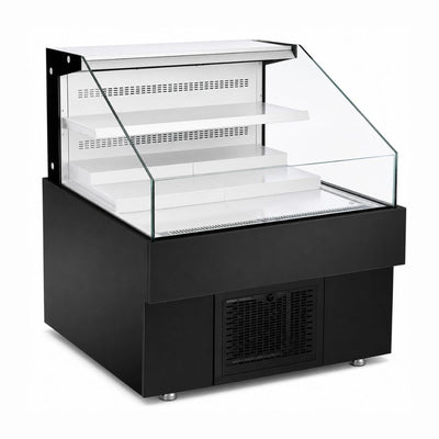 Exhibidor Refrigerado Abierto Crt CVBA-1300A 200-012-022, en acero inoxidable.