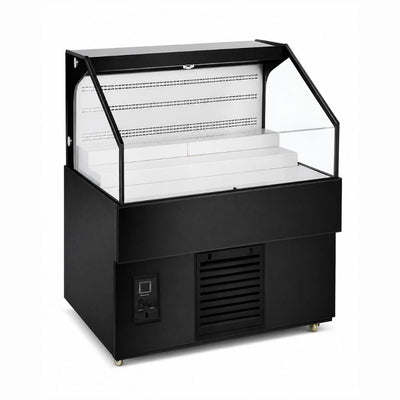 Exhibidor Refrigerado Abierto Crt CVBA-1300B 200-012-024, en acero inoxidable.