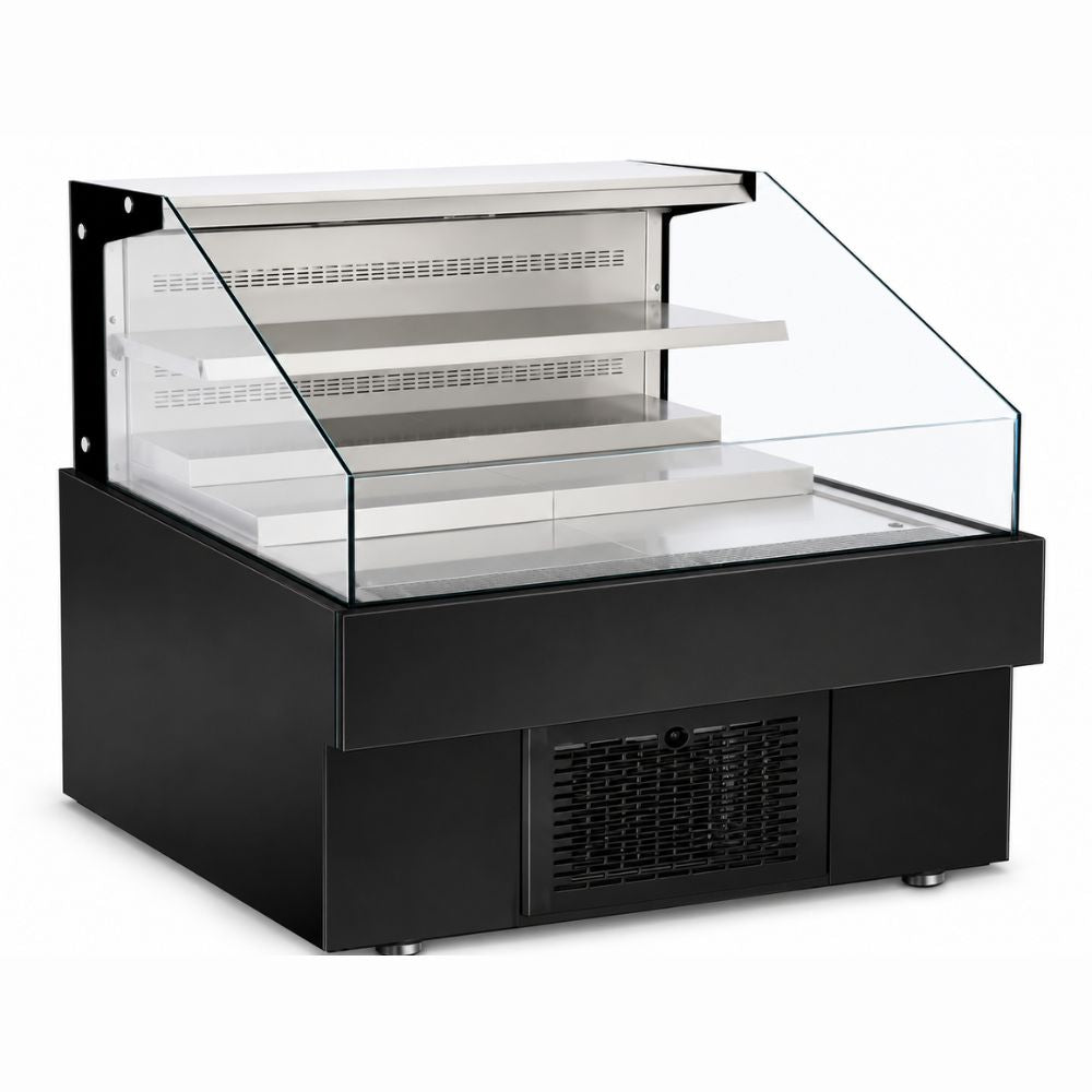Exhibidor Refrigerado Abierto Crt CVBA-1900A 200-012-023, en acero inoxidable.