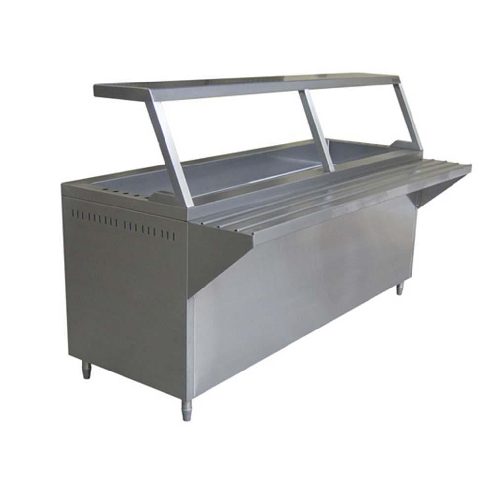 Ferro 15426102 Mesa Fria Tipo Gabinete Repisa  6 Insertos Acero Inoxidable - Mesas Frías - Ferro - KitchenMax Store