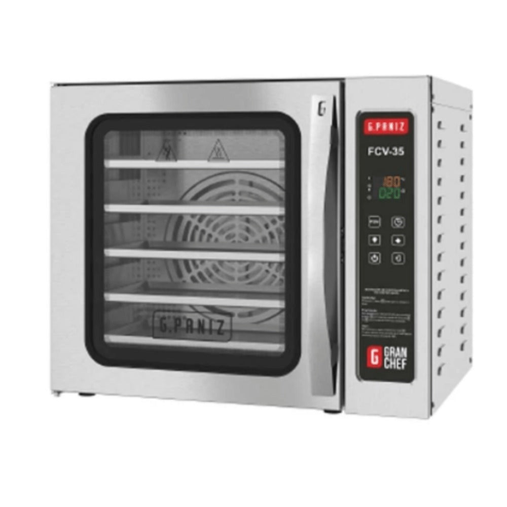 G. Paniz FCV35 Horno Conveccion Vapor 5 Charolas Panaderia Pizzas Croissants Panel Digital 220V - Horno de conveccion - G.Paniz - KitchenMax Store
