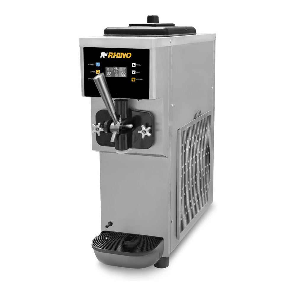 Máquina de Helado Rhino HELA-10, producción 10 l/h, en acero inoxidable.