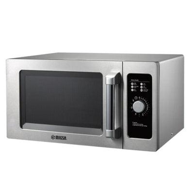 MIGSA MC09A | Horno Microondas | Alimentos Palomitas Comida Rápida | Temporizador | 5 Niveles | Acero Inoxidable | Bistrós Cocinas Industriales Hoteles Restaurantes Bareas Pizzerías Tienda Autoservicio Oficina Cocción
