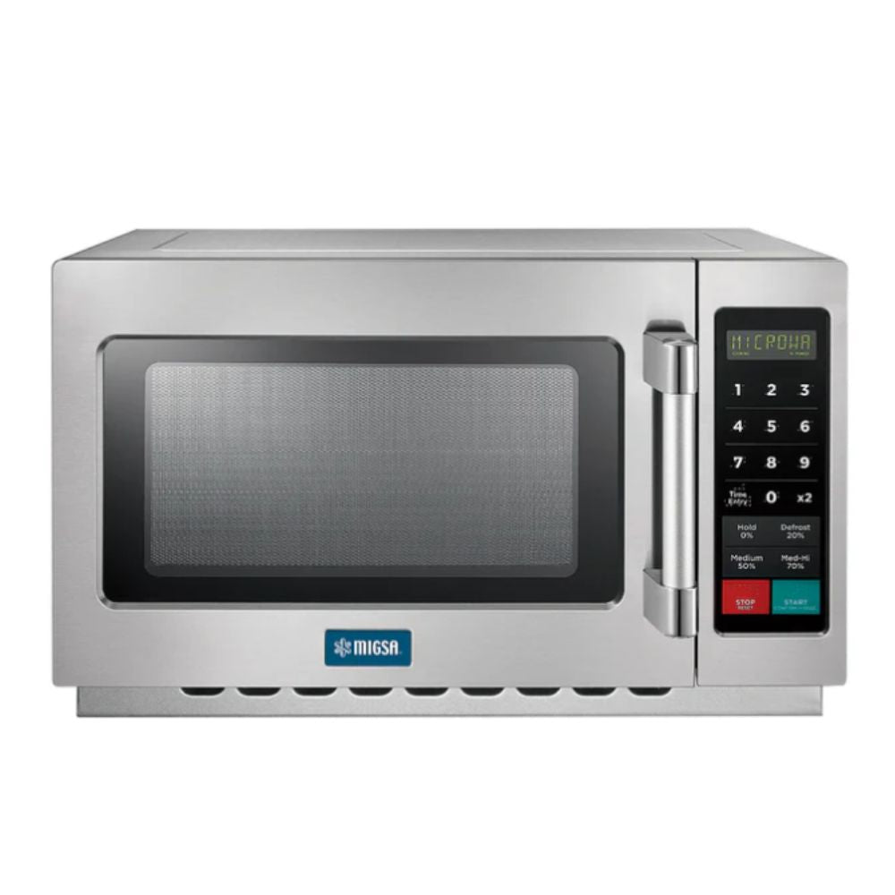 MIGSA MC09D | Horno Microondas | Alimentos Palomitas Comida Rápida | Temporizador | 5 Niveles | Acero Inoxidable | Bistrós Cocinas Industriales Hoteles Restaurantes Bareas Pizzerías Tienda Autoservicio Oficina Cocción