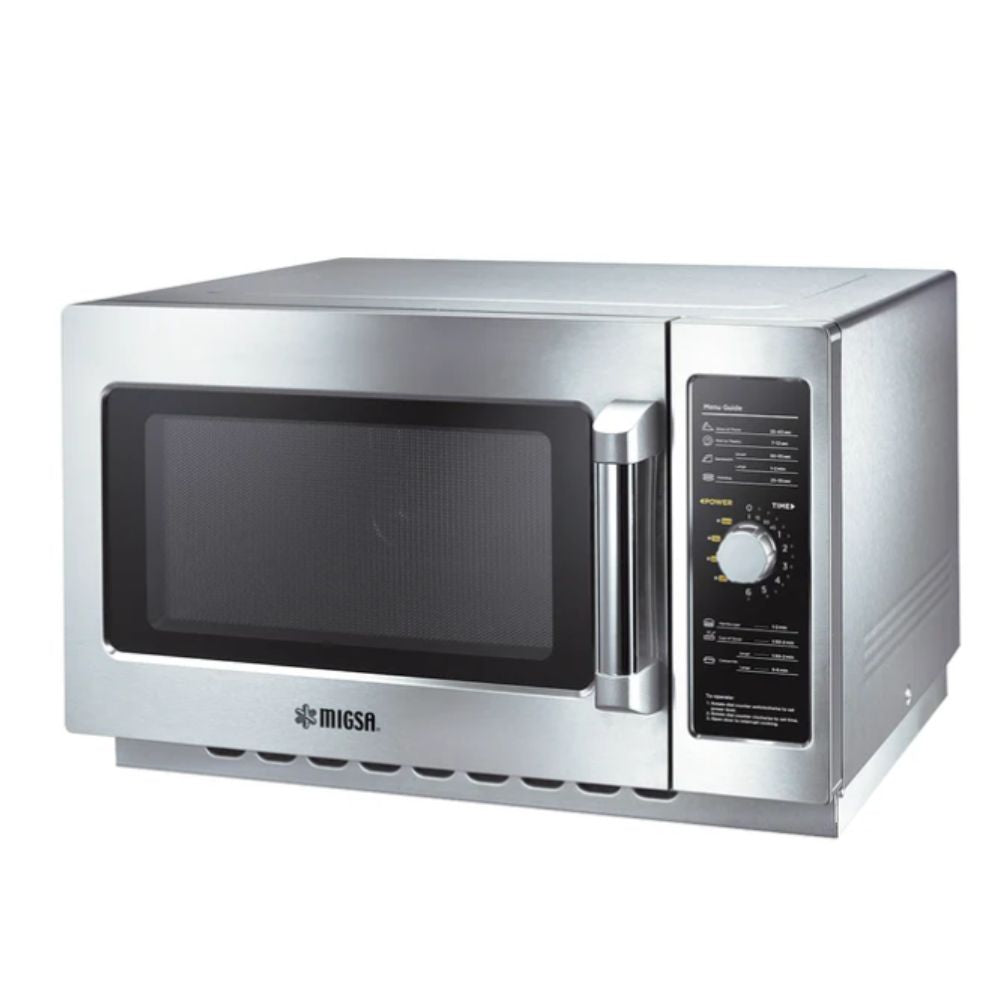 MIGSA MC12A | Horno Microondas | Calentamiento de alimentos | Temporizador | 5 Niveles | Acero Inoxidable | Bistros Cocinas Industriales Hoteles Restaurantes Bareas Pizzerias