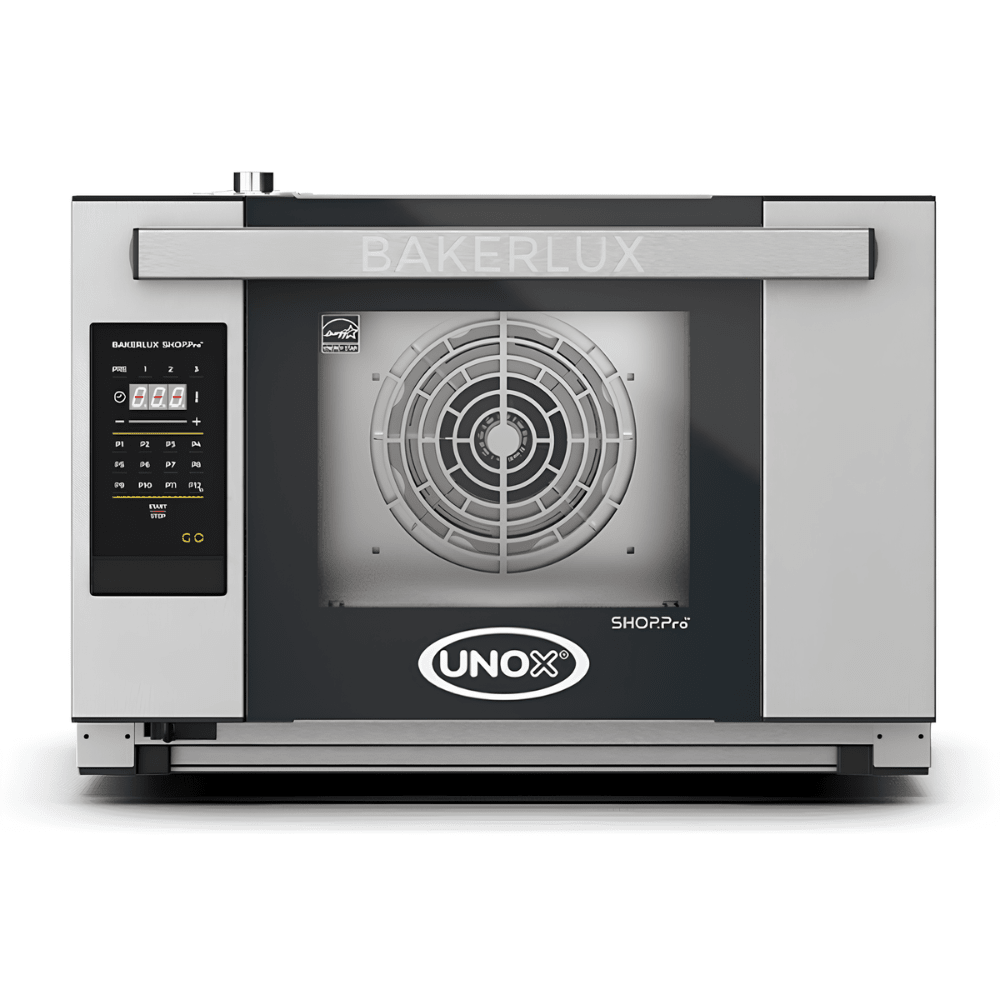 Horno Unox XAFR-03HS-LGDN, horno convección abatible, en acero inoxidable.