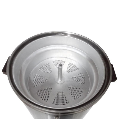 Cafetera International SE-90, 90 tazas, en acero inoxidable.
