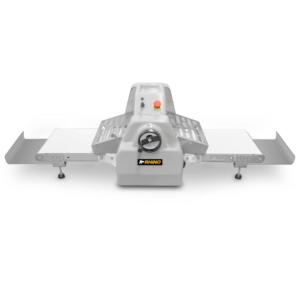 Laminadora Rhino LAMBA-169M, ancho de banda: 37 cm, en acero inoxidable.