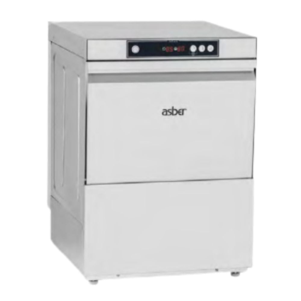 LAVAVAJILLAS ASBER GT-500 B W DD F SA 220V 1N 60Hz | Lavavajillas | 25 Litros | Acero Inoxidable | Cafetería Cocina Hotel Apertura Frontal Acero Inoxidable Excepto Respaldo Puerta Compensada Tirador Ergonómico Embutido Carga Rápida Descarga Cestas Panel Porta Mandos Desmontable Brazos Lavado Enjuague Modelos DD Bandeja Filtro Dosificador Abrillantador Claro Puerta Cestas Control Electromecánico Indicadores LED Termostatos Seguridad Tina Lavado Calderín Micro Seguridad Apertura Puerta Válvula Anti Retorno