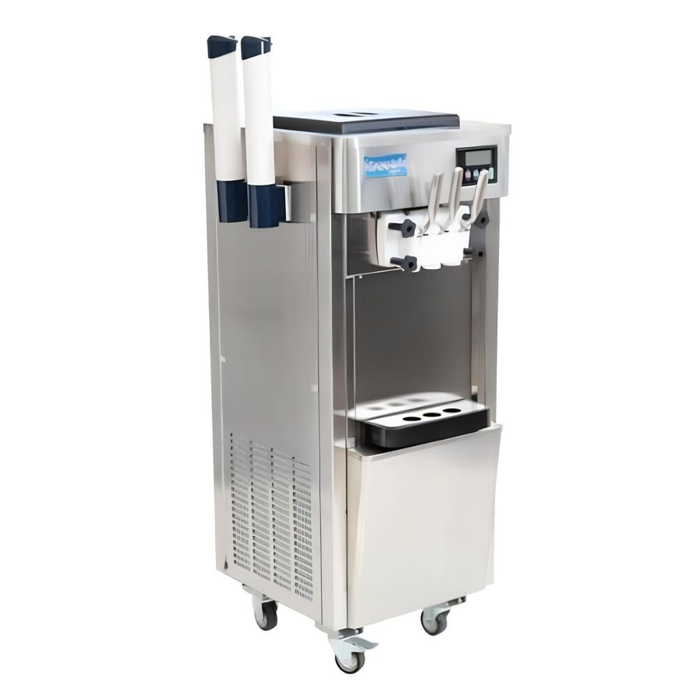 Máquina de Helado Migsa BQL-825E-P, 62 gramos por hora, en acero inoxidable.