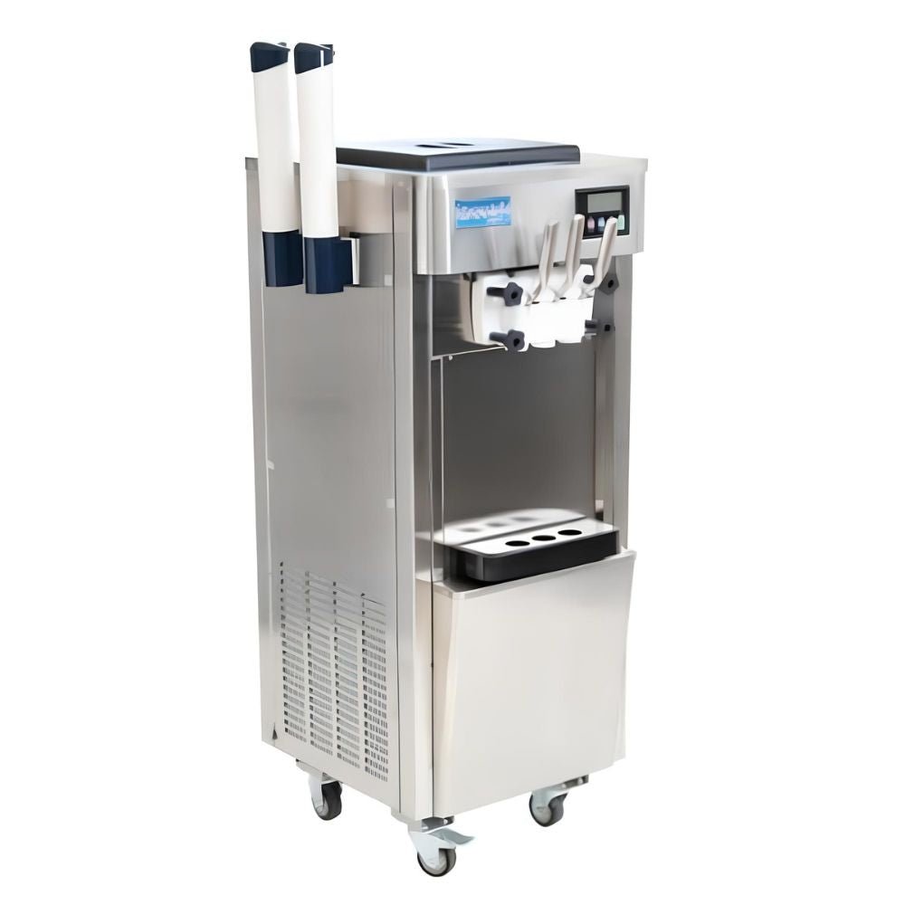 Máquina de Helado Migsa BQL-825E, 60 gramos por hora, en acero inoxidable.