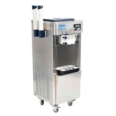 Máquina de Helado Migsa BQL-825E, 60 gramos por hora, en acero inoxidable.