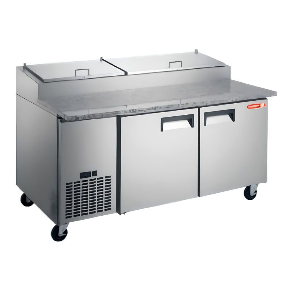Mesa Fría Torrey MFP-67 2P CSMFPT06715, mesa fría de preparación, en acero inoxidable.