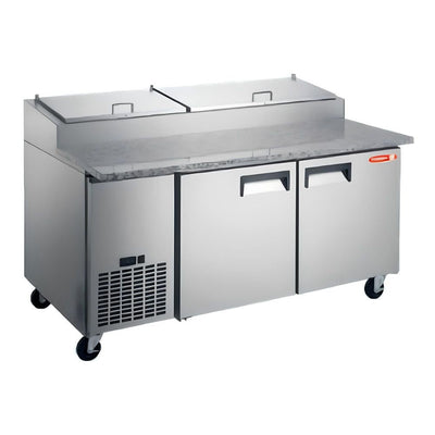 Mesa Fría Torrey MFP-67 2P CSMFPT06715, mesa fría de preparación, en acero inoxidable.
