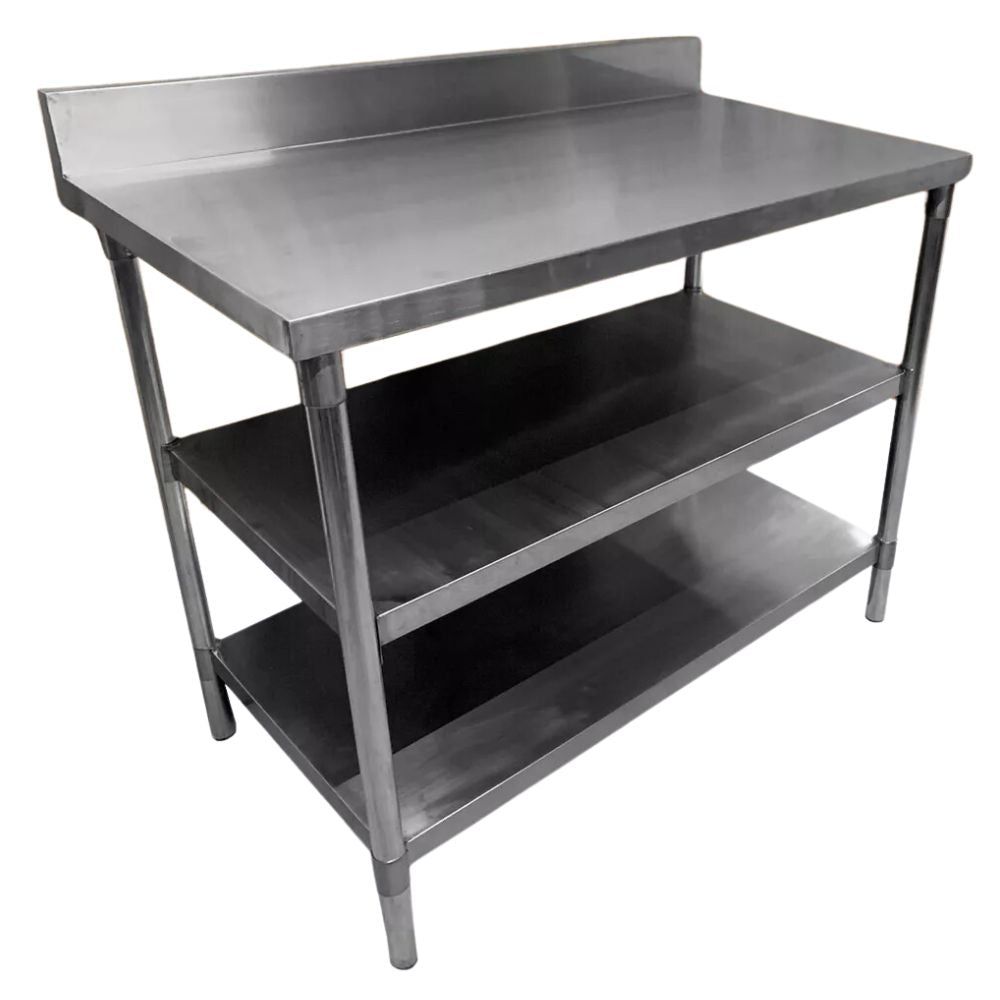 MESA MINDEJAL MLM1628951013 | Mesa a Pared | Acero Inoxidable | Frente 110 cm | Acero Inoxidable | Cocina Industrial Restaurante Bar  Superficie Resistente Fácil Limpieza Durabilidad Higiénica Anticorrosiva Uso Intensivo Multiusos Estabilidad Preparación De Alimentos Resistente Al Calor