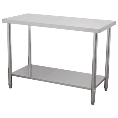 MESA KITCHENMAX STORE MLM1907759325 | Mesa de Trabajo | Frente 120 cm | Acero Inoxidable | MDF | Cocina Industrial Restaurante Bar