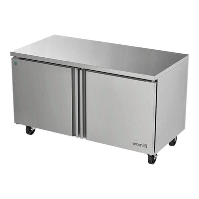 Mesa Refrigerada Asber AUTF-60 P Hc, mesa bajo mostrador, en acero inoxidable.