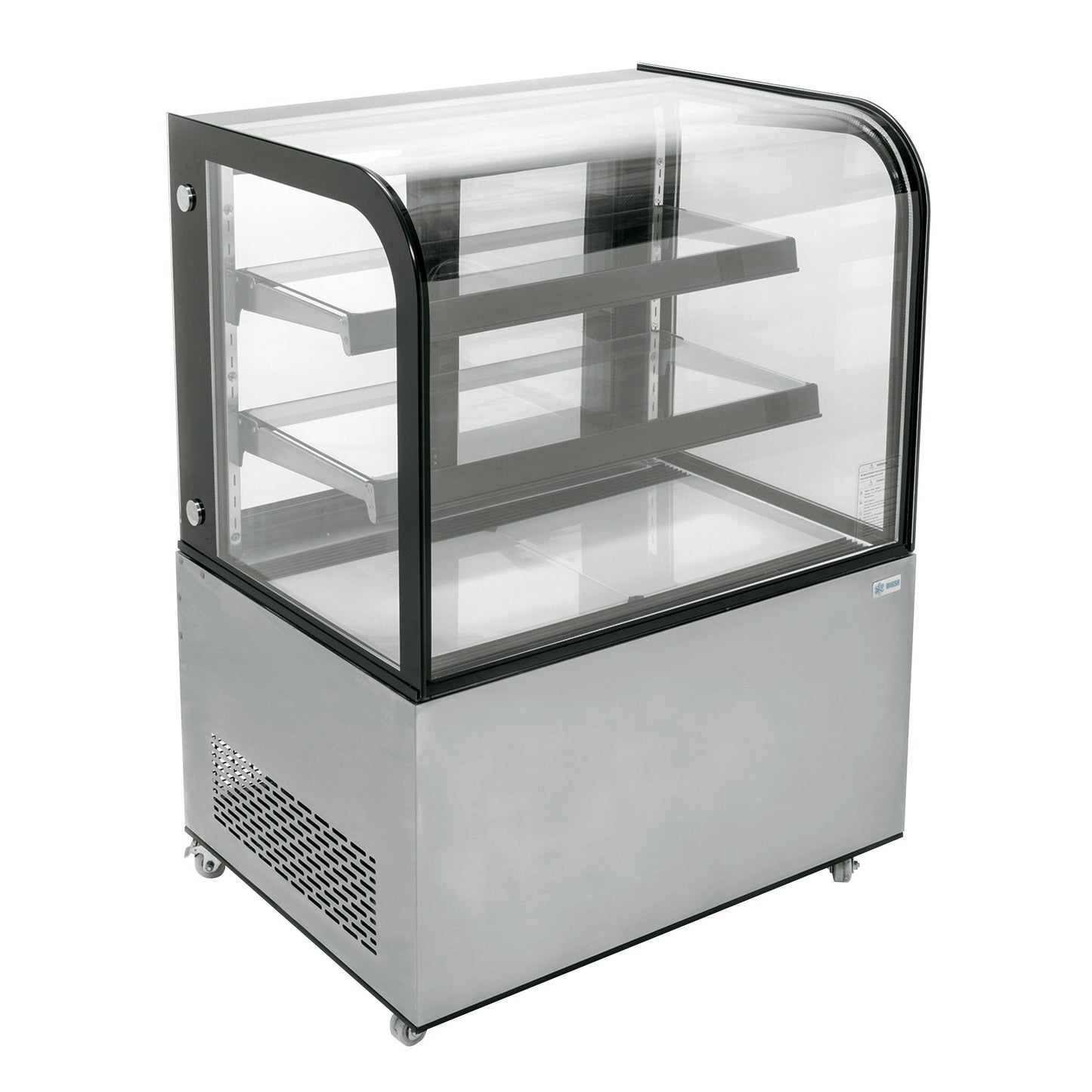Migsa Arc-270Y Vitrina Refrigerada Piso Cristal Curvo. 91.5 cm. 270 Lt/9.53 pies. - 110 V - Vitrinas Refrigeradas - Migsa - KitchenMax Store