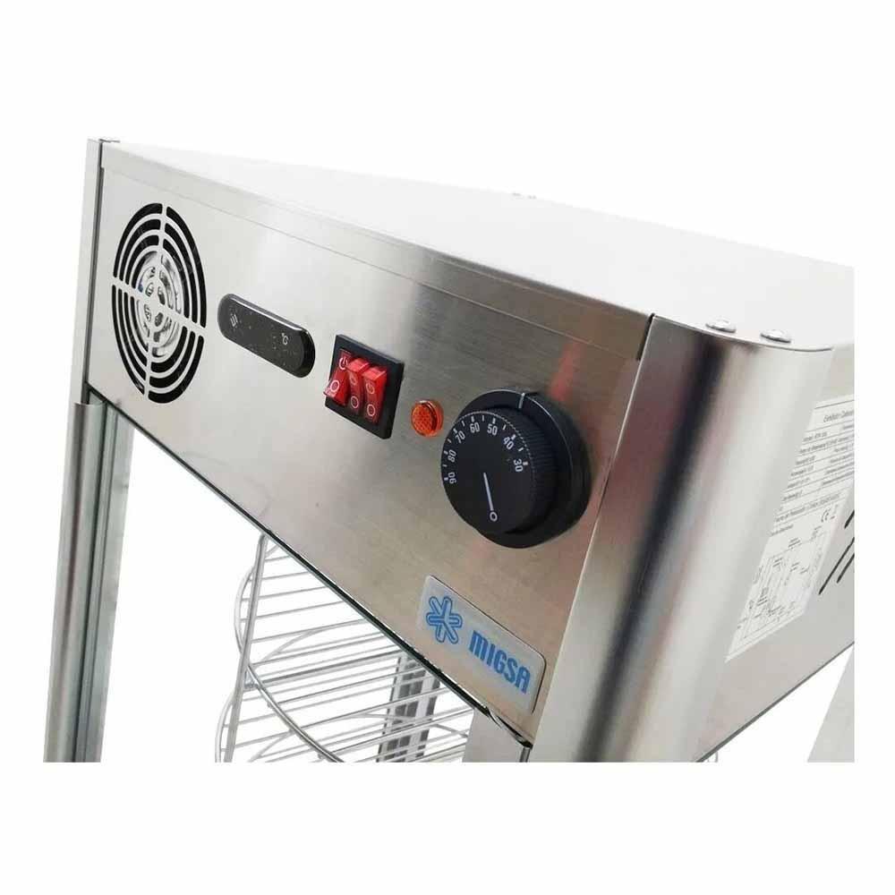 Migsa Rtr-108L Exhibidor Calentador De Pizza. 47 cm. 108 Lt/3.81 pies - 110 V - Vitrinas Calientes - Migsa - KitchenMax Store