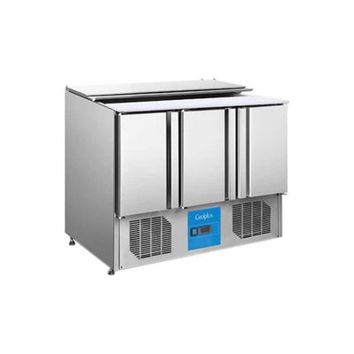 Migsa S903 Barra Fria Ensaladas Tipo Europeo 3 Puertas Restaurante Cafeteria Guarniciones Comedores Industriales Cocinas Industriales Panaderia Carniceria Preparacion Sushi Postres Ensaladas Baguettes. KitchenMax.Store. Envíos seguros a todo México. Cotiza hoy mismo.