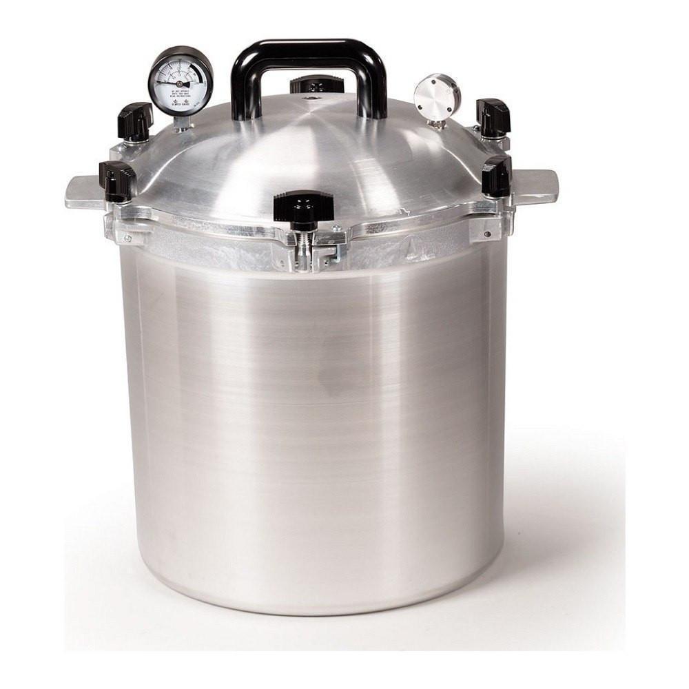 OLLA ALL AMERICAN 925 | Olla Presión | Esterilizador 25 Qt | Aluminio | Manómetro | Gris | Hotel Restaurante Buffet | Frascos Comida Alimentos Buffet Comedor Cocina Industrial Hospitales Restorán Fonda