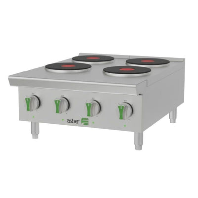 PARRILLA ASBER AEHP E 4 24 EM | Parrilla Eléctrica EMERALD LINE | 4 Placas Redondas | Restaurante Cafetería Cocinas Fondas Restaurantes Cenadurias Comedores Industriales Preparación de Alimentos Cocción