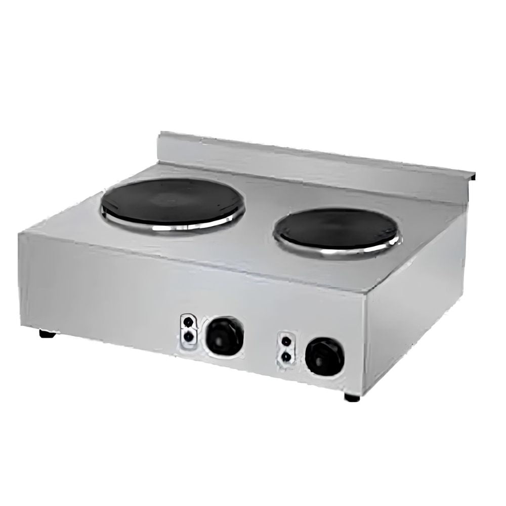 Parrilla Migsa HSC-2205, parrilla 2 quemadores, en acero inoxidable.