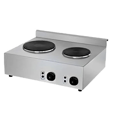 Parrilla Migsa HSC-2205, parrilla 2 quemadores, en acero inoxidable.