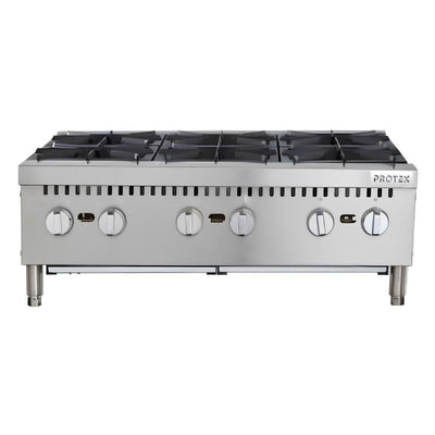 PARRILLA PROTEK 1029154 PAP-6QG | Parrilla a Gas | 6 Quemadores | Acero Inoxidable | Restaurante Cocina Industrial Fonda Bistró Cafetería Hospital Local Plaza comercial Dark Kitchen Parrilla Hospital Hotel Cafetería Puesto Bar Panadería Chocolatería Ilustrativa