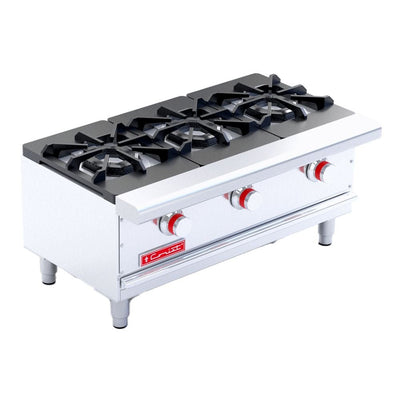 PARRILLA CORIAT PCH-3 DE MESA HD | Parrilla | 3 Quemadores | Hierro Fundido | Gas | Restaurante Hotel Industrial Comedores Hoteles Cocinas Fondas Cenadurías Comedores Industriales Preparación de Alimentos Cocción.
