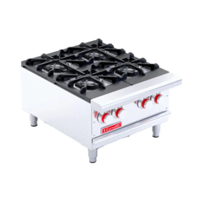 PARRILLA CORIAT PCV-4 | Parrilla | 4 Quemadores | Gas | Lámina De Acero Inoxidable | Restaurantes Hoteles Industrial