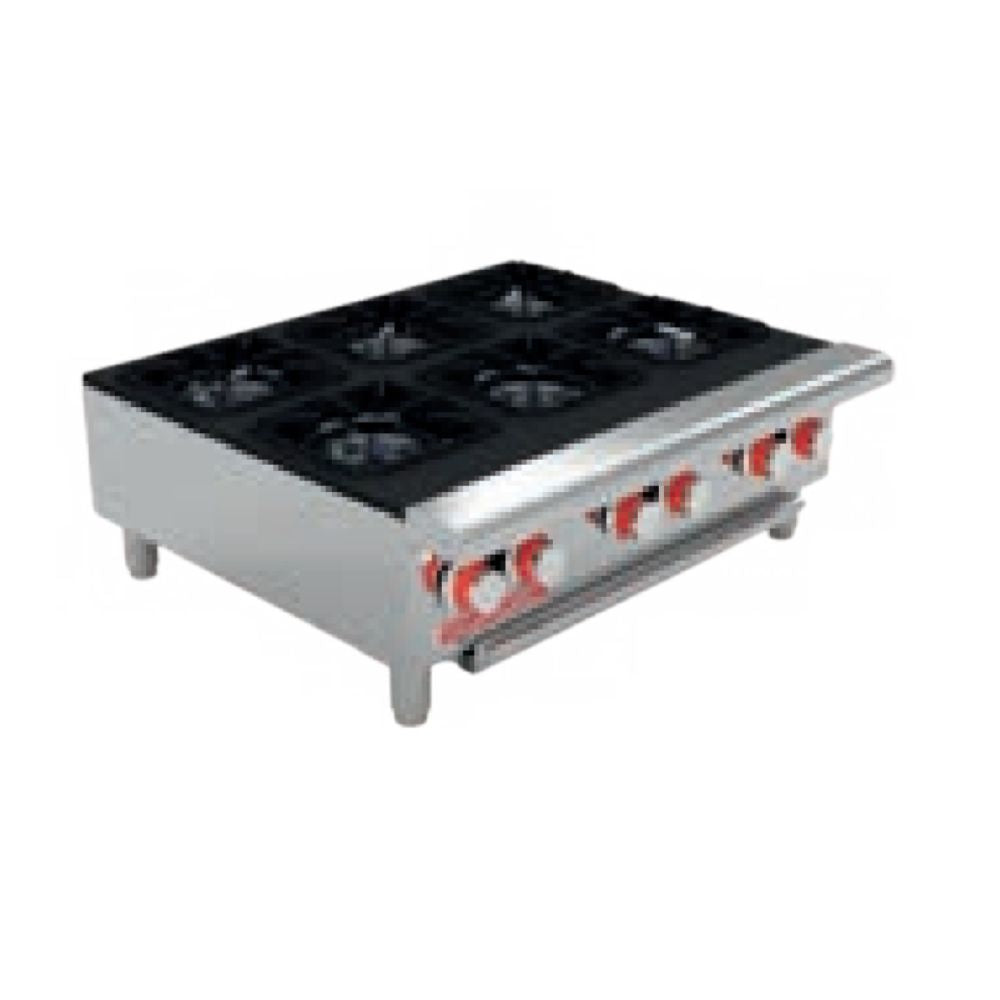 PARRILLA CORIAT PCV-6 | Parrilla | 6 Quemadores | Hierro Fundido | Lámina De Acero Inoxidable | Restaurante Hotel Industrial Fonda Bistró Cafetería Cocinas Fondas Restaurantes Cenadurías Comedores Industriales Preparación de Alimentos Cocción. 