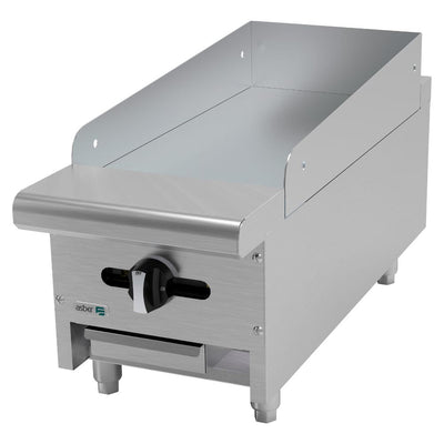 PLANCHA ASBER AEMG-12 | Plancha Manual | Placas en cold-rolled | Gas | Acero Inoxidable | 1 Quemador "U" | Hotel Restaurante Lonchería | Fonda Bar  Quemador Nivelado Cold Rolled Cocción Cocina Industrial Snack Lonches Temperatura Compacta Negocio Cafetería Restaurante Gourmet Buffet Comida Uso Rudo