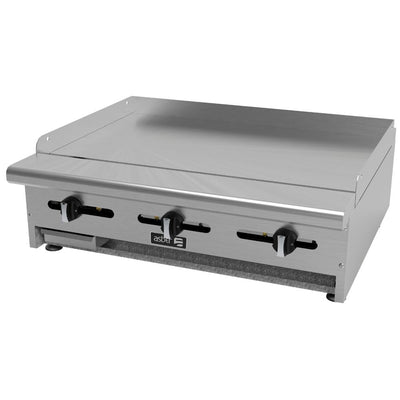 PLANCHA ASBER AEMG-36 | Plancha Manual | Gas | Acero Inoxidable | 3 Quemadores | Placas en cold-rolled | Comedor Lonchería Restaurante | Lonchería Taquería Comedor Industrial Restaurante Cafetería