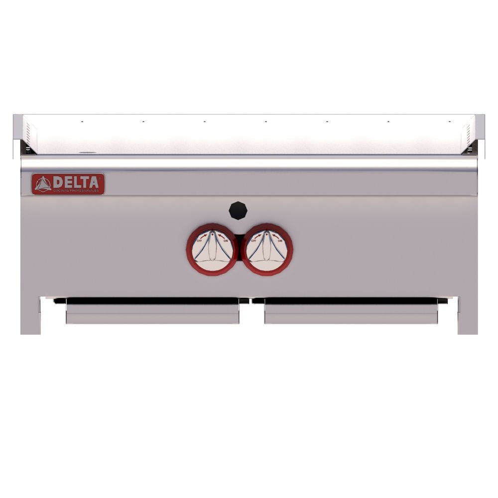 PLANCHA DELTA TY-62 | Plancha Teppanyaki Espectáculo | 61 cm | Gas | Recolector Grasa | Placa Acero | 1 Quemador Doble | Restaurante Asiático Teppanyaki | Restaurante Negocio Comida China Japonesa Arroz Platillos