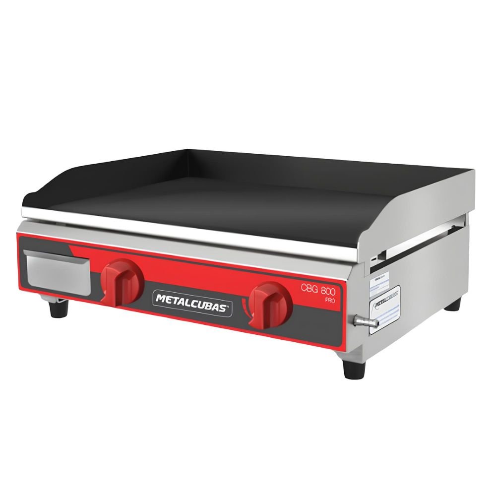 Plancha Metalcubas CBG800PRO, plancha a gas pro, en acero inoxidable.