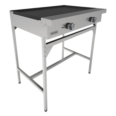 PLANCHA PROTEK 1029181 PLP-1200GS | Plancha a Gas | 2 Quemadores | Acero Inoxidable | Restaurante Cocina Industrial Bistró Cafetería Hospital Local Plaza comercial Dark Kitchen Parrilla Hospital Hotel Cafetería Puesto Bar Panadería Chocolatería