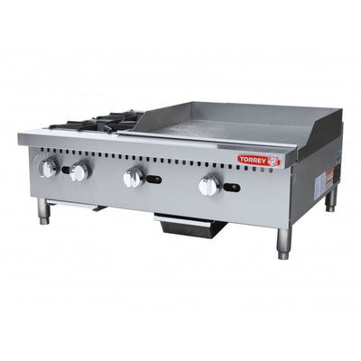 PLANCHA Y PARRILLA TORREY MIX PLPA-2Q | Plancha y Parrilla para Cocina Industrial | Gas | Acero Inoxidable | Restaurante Hotel Bistro Comedor Cocinas Fondas Restaurantes Cenadurias Comedores Industriales Preparación de Alimentos Coccion
