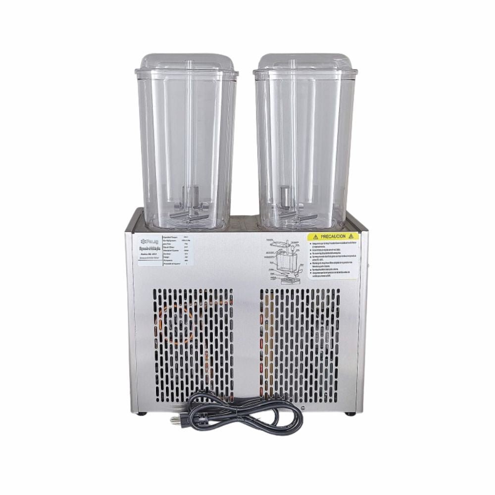 Despachador de Bebidas Polar DB-18X2, enfría bebidas a 5°c, en acero inoxidable.