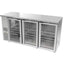 REFRIGERADOR ASBER ABBC-24-72-G HC / SG-HC | Refrigerador Contra Barra | 3 Puertas Cristal | Control Temperatura | Vinil y Acero | Horizontal | Bares Hoteles Restaurantes