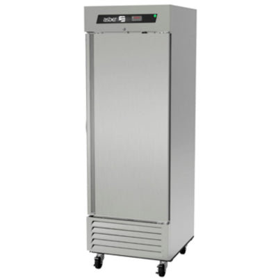 REFRIGERADOR ASBER ARR-23-H HC | Refrigerador Vertical | 1 Puerta Solida | 23 Pies Cúbicos | Acero Inoxidable | 3 Parrillas | Bar Tiendas Carnicería Abarrotes