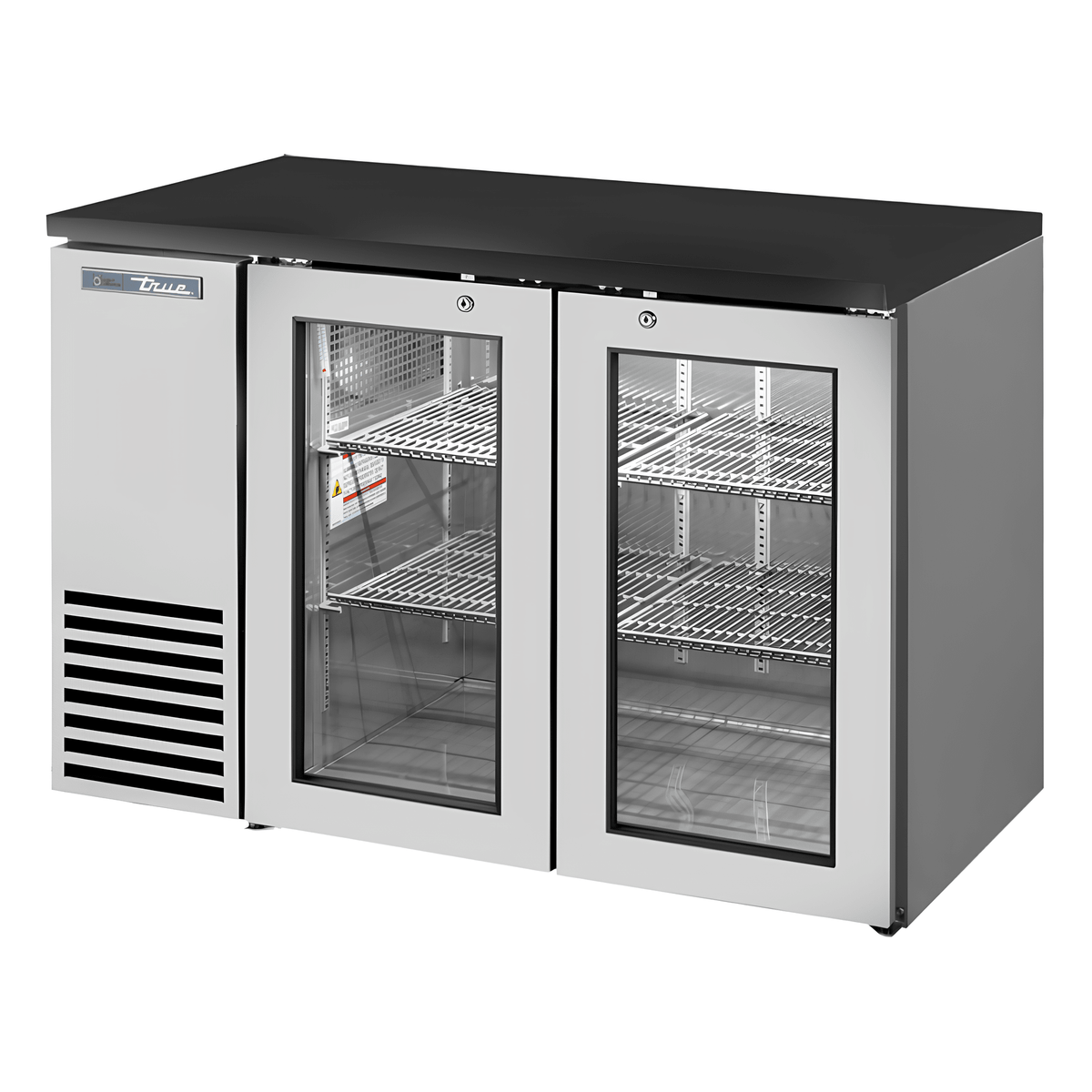 Refrigerador Bajo Barra True TBB-24GAL-48G-S-HC-LD, en acero inoxidable.