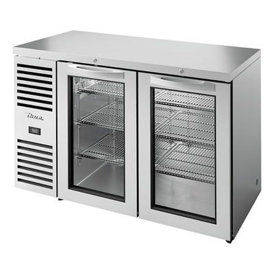 Refrigerador Bajo Barra True TBR52-RISZ1-L-S-GG-1, en acero inoxidable.