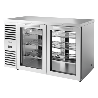 Refrigerador Bajo Barra True TBR60-PTSZ1-L-S-GG-GG-1, en acero inoxidable.