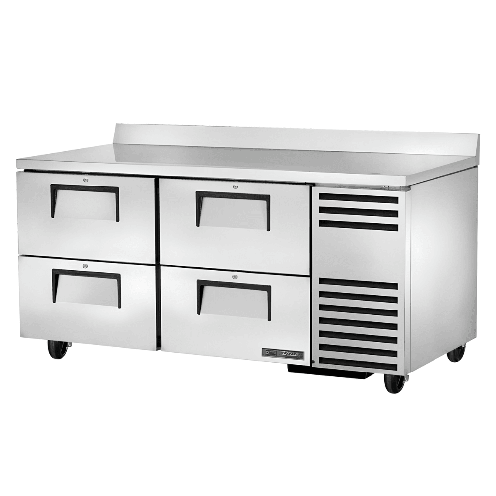 Refrigerador Bajo Mostrador True TWT-67D-4-HC, en acero inoxidable.