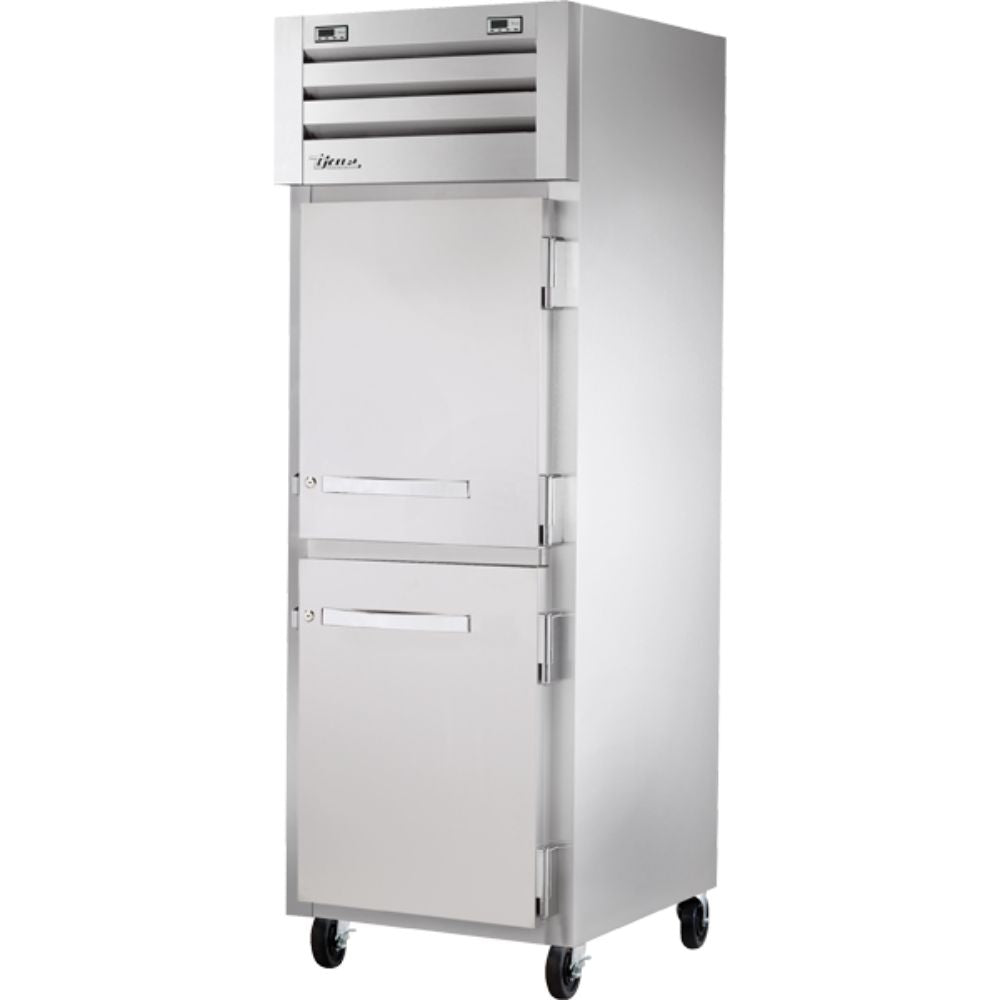 REFRIGERADOR CONGELADOR TRUE STR1DTA-2HS-HC | Refrigerador Congelador Vertical Dual | 2 Medias Puertas Solidas | Acero Inoxidable Aluminio | Restaurante Cocina Industrial  Restaurante Lácteos Industrial Cocina Cremería Comercios Insumos Carnicería Hotel Panadería Refresquero Latas Bar Abarrotes