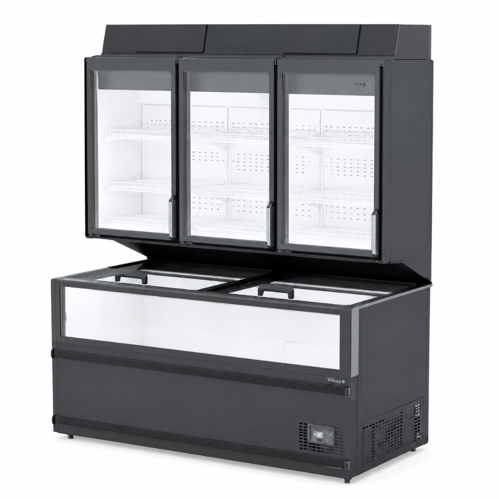 Refrigerador Congelador Vertical Crt UPD2100FV 200-088-032, exhibidor dual.