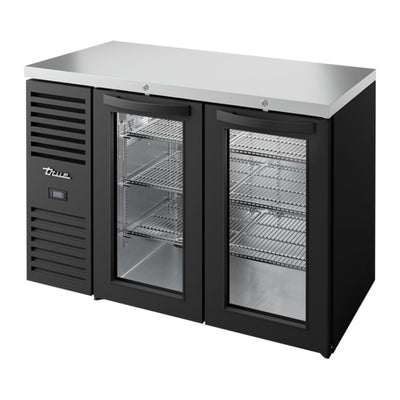 REFRIGERADOR CONTRABARRA TRUE TBR48-RISZ1-L-B-GG-1 | Contrabarra de Bar Refrigerada | Empotrable | 2 Puertas Cristal | para Barra Bar Hotel Cafetería Pub Antro Zona de Fiesta Bebidas Bares